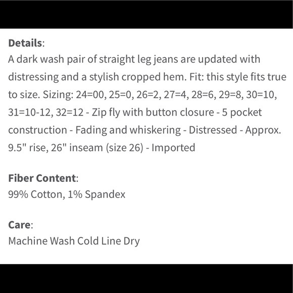 NWT Joe’s Jeans The Milla Distressed Crop Jean - Picture 5 of 5